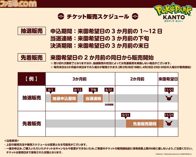 【ポケパーク カントー】2月5日～3月22日分の入場チケット先着販売が明日（1/22）スタート。ひとりで購入可能な枚数は最大で2枚まで