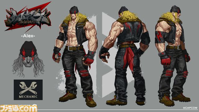 『スト6』アレックスが3月17日より配信決定。アレクのテーマ曲はなんとJAM Project。ケニー・オメガが一部モーションキャプチャを担当