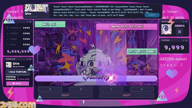 『ゆんゆん電波シンドローム』電波ソングリズムアドベンチャー、Steamで2024年発売。『NEEDY GIRL OVERDOSE』開発元の新作