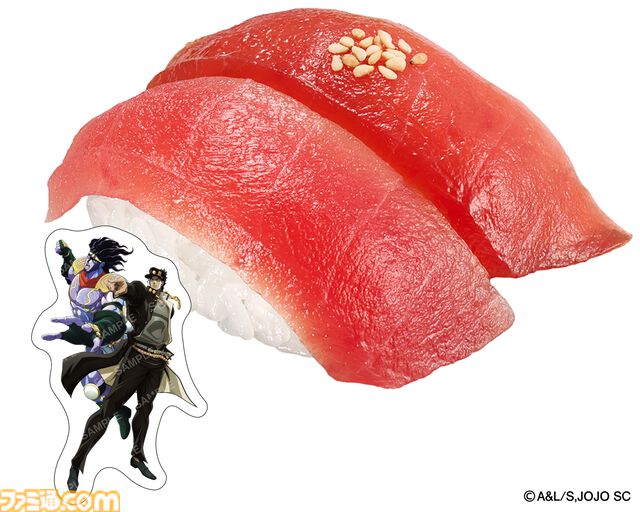 『ジョジョ』3部のスシローコラボが2月4日より開催。対象メニューの注文で限定グッズが貰える。承太郎とDIOの等身大パネルが当たるキャンペーンも