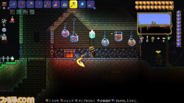 『テラリア』大型アップデートで日本語に正式対応。新アイテムは召喚士向けの“ムチ”カテゴリ9種を筆頭に650以上。チェスト内の素材を使った直接クラフトのシステムも実装