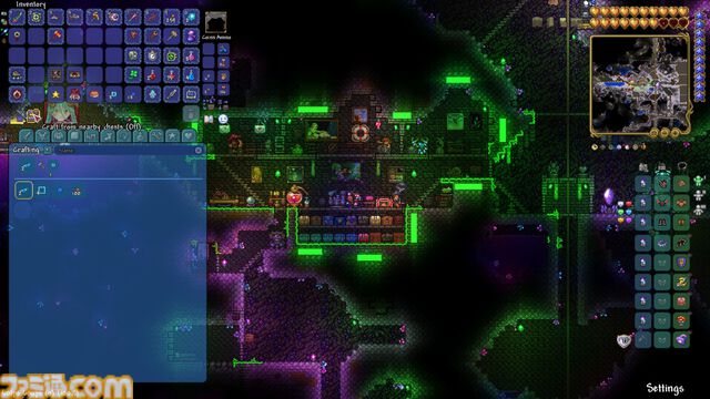 『テラリア』大型アップデートで日本語に正式対応。新アイテムは召喚士向けの“ムチ”カテゴリ9種を筆頭に650以上。チェスト内の素材を使った直接クラフトのシステムも実装