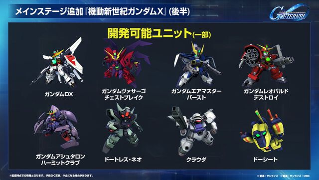 【Gジェネエターナル】限定URガンダムDX、URガンダムヴァサーゴチェストブレイクが1/31にガシャで登場。攻撃型のURガロード、支援型のシャギア・フロスト、新サポーターのジャミルも実装