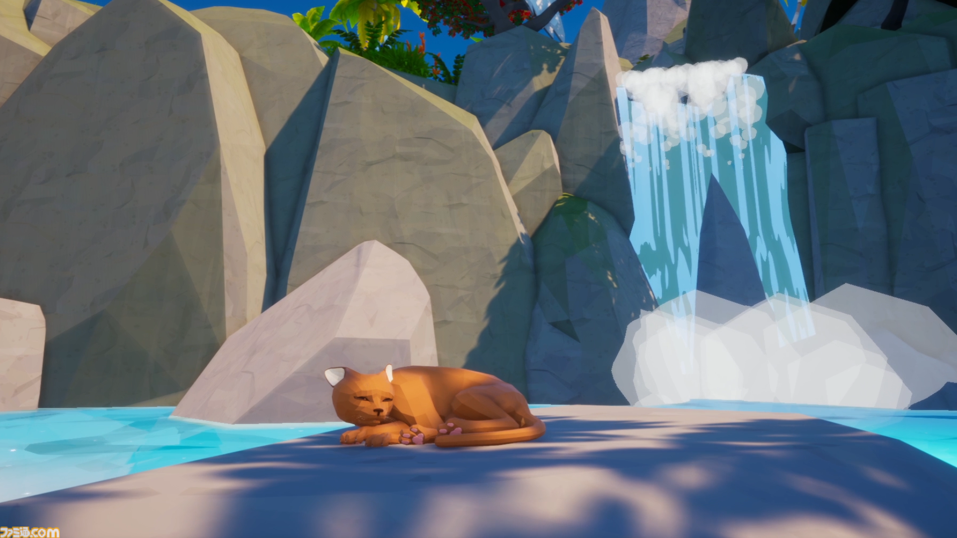 『Scattered』猫になって南の島を探索するアクションゲーム。「ニャー」と鳴いたり物を落としたり気ままに猫ロールプレイ。大量の猫が集まる画像が堪らニャイ