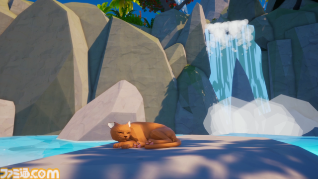 『Scattered』猫になって南の島を探索するアクションゲーム。「ニャー」と鳴いたり物を落としたり気ままに猫ロールプレイ。大量の猫が集まる画像が堪らニャイ