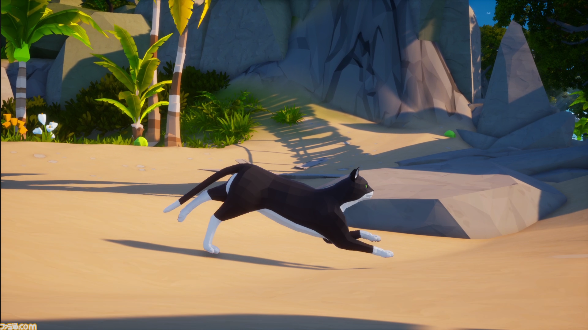 『Scattered』猫になって南の島を探索するアクションゲーム。「ニャー」と鳴いたり物を落としたり気ままに猫ロールプレイ。大量の猫が集まる画像が堪らニャイ