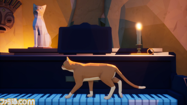 『Scattered』猫になって南の島を探索するアクションゲーム。「ニャー」と鳴いたり物を落としたり気ままに猫ロールプレイ。大量の猫が集まる画像が堪らニャイ