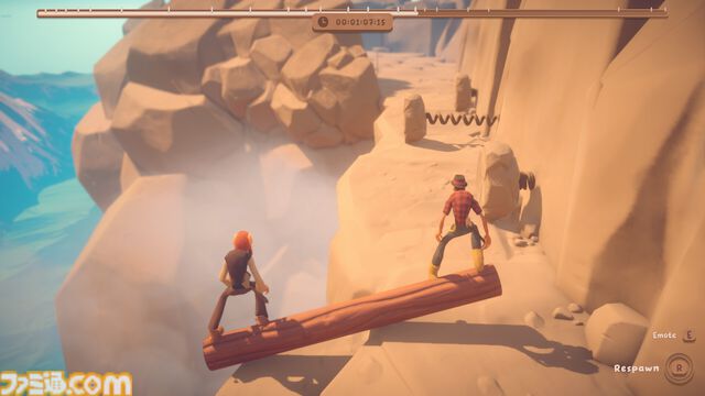 『Log Riders』ふたりで丸太を足で転がしてゴールまで進むワチャワチャ協力アクションが2/13にSteamでリリース。息を合わせないと進めないけど絶対にうまくいく自信がない