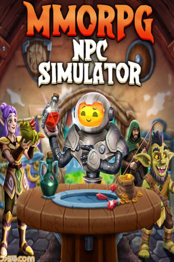 『MMORPG NPC Simulator』ゲーム世界でNPCとして生活するシミュレーションが登場。店の経営をしながら手に入れた運営権限で世界を内側から支配しよう