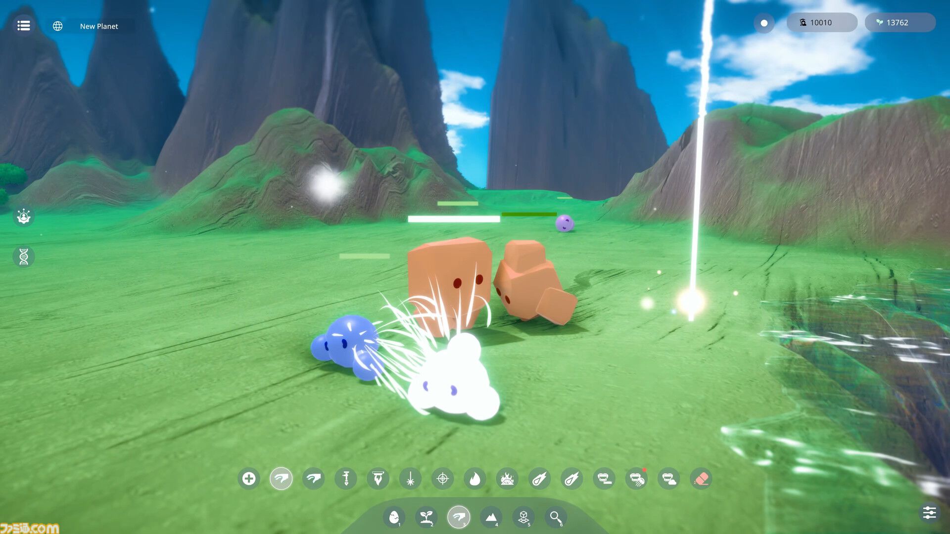 『ANLIFE』生命体の進化を観察する癒し系シミュレータが2月12日にSteamでリリース。神の視点で食料を与えたり隕石を降らせたり。よちよち歩く生命の進化をぼんやり眺める