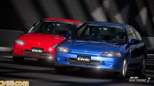 『グランツーリスモ７』に一世を風靡した日本とスウェーデンの名車が登場。ホンダ シビック SiR・II (EG) '93、日産 スカイライン GTS-R (R31) '87、ボルボ V40 T5 R-Design ’13など5種が追加