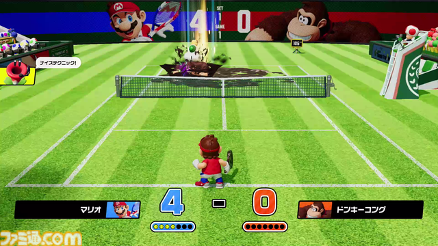 『マリオテニス フィーバー』レビュー。炎・氷・強風なんでもアリ!? 30種ラケットから放たれるフィーバーショットで、試合は毎回油断できないクライマックス！