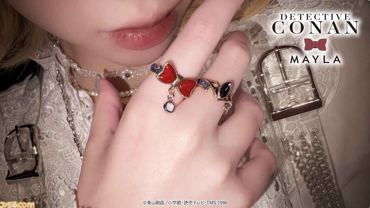 毛利蘭 MAYLA 缶バッジ クリアカード 指輪 リング 名探偵コナン』コナンや新一たちをモチーフにした指輪が6種セットで