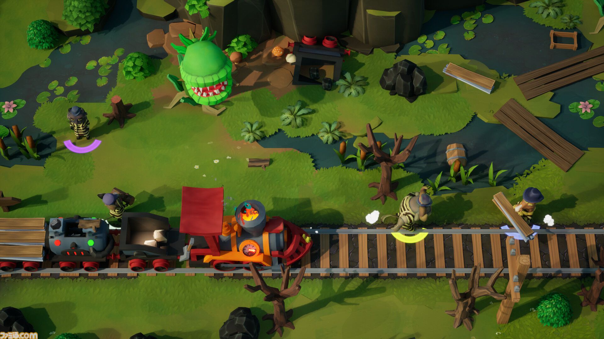 『Loco: Rails & Tails（ロコ：レール＆テール）』アナウンストレーラーが公開。最大4人で線路を作って荷物を運ぶワチャワチャ感が楽しい協力アクション。思うように作業できないカオス感を味わえ