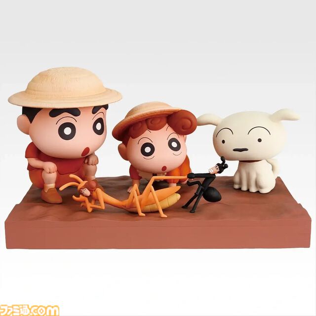 『クレヨンしんちゃん』一番くじが本日（2/14）発売。“ありの歌”のワンシーンを再現したジオラマフィギュア、ひろしの名刺のビッグタオルなどが登場