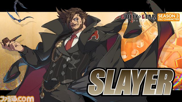 【GGST】『ギルティギア ストライヴ』追加キャラ“スレイヤー”が参戦。緩急のある動きと突破力に優れた技で闘うパワータイプの吸血鬼紳士