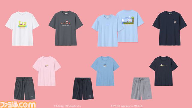 カービィ＆ワドルディたちのドットイラストがかわいいGUコラボアパレルが5月1日発売。リゾート気分を楽しめるキュートなデザインがラインアップ