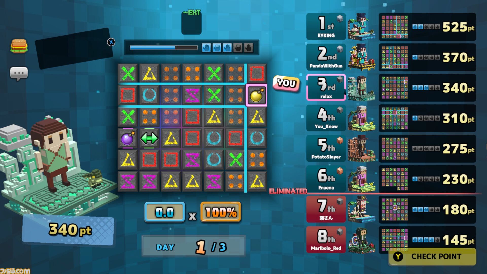 『ダイヤループ-パズルでローグはじめました-』デッキを構築しハイスコアを目指すパズルゲーム。カスタムマッチ機能を追加するアプデが配信