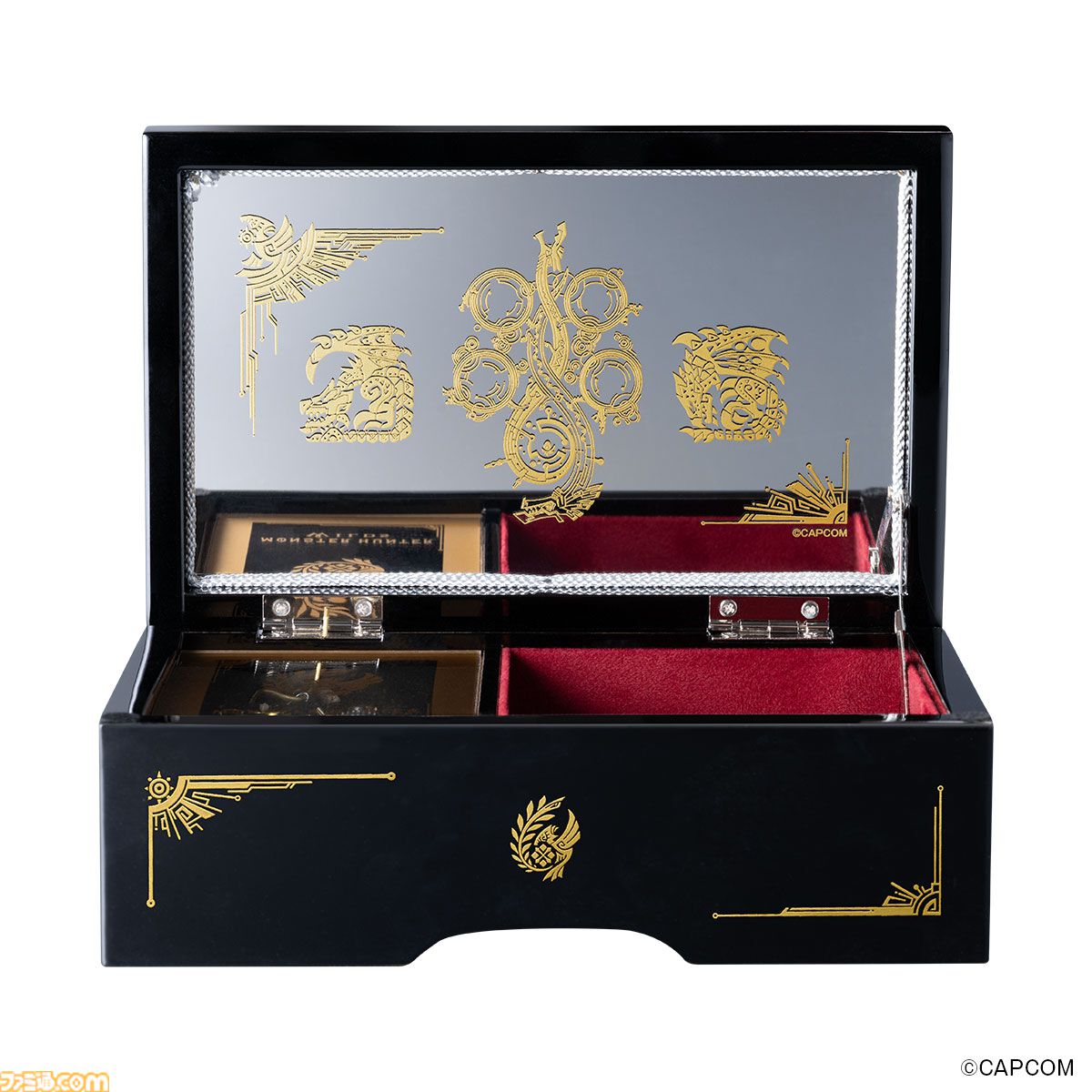 モンハン』メインテーマ“英雄の証”を奏でるオルゴール。リオレウスと