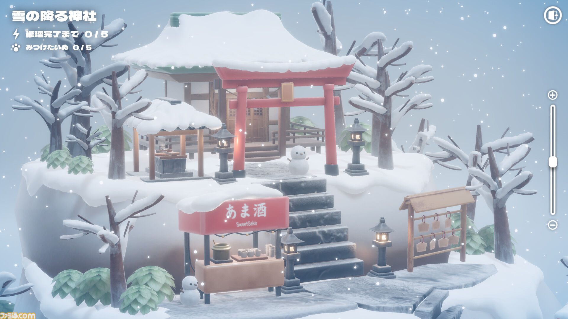 『ハコニワデンキ Hakoniwa Electric』ミニチュア風の箱庭がかわいい癒し系パズルゲームが公開。四季折々の風景を表現した全12ステージが簡単操作で楽しめる