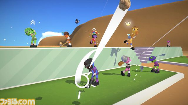 『Super Battle Golf』打順関係なしのリアルタイム乱戦ゴルフ。最大8人がロケランやゴルフカートで妨害しあいながら最速カップインを目指す【本日（2/20）発売】