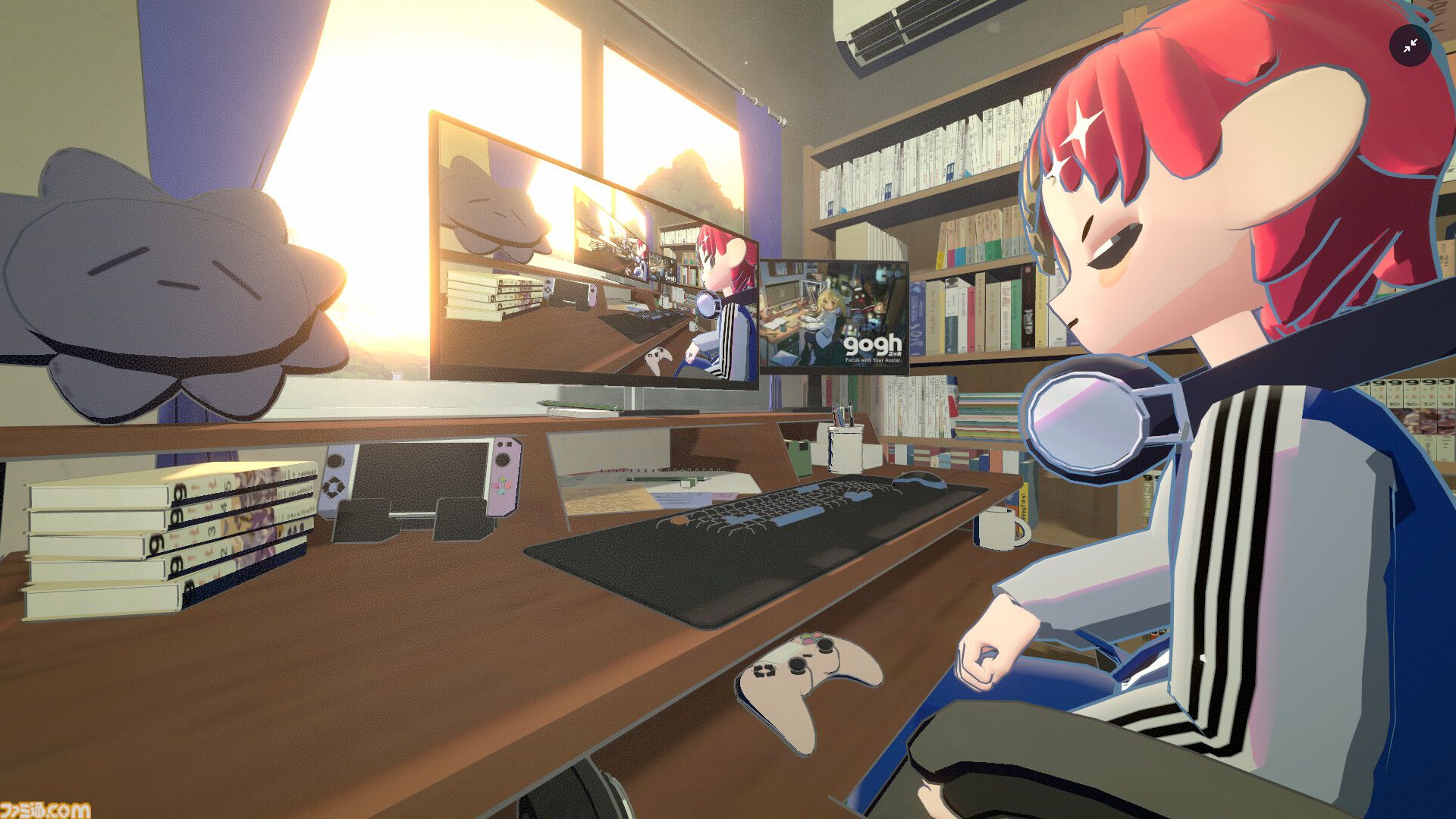 『gogh: Focus with Your Avatar』チルでかわいい「あなただけの作業空間」を作ろう。いまなら『超かぐや姫！』コラボアイテムも手に入る【とっておきインディー】