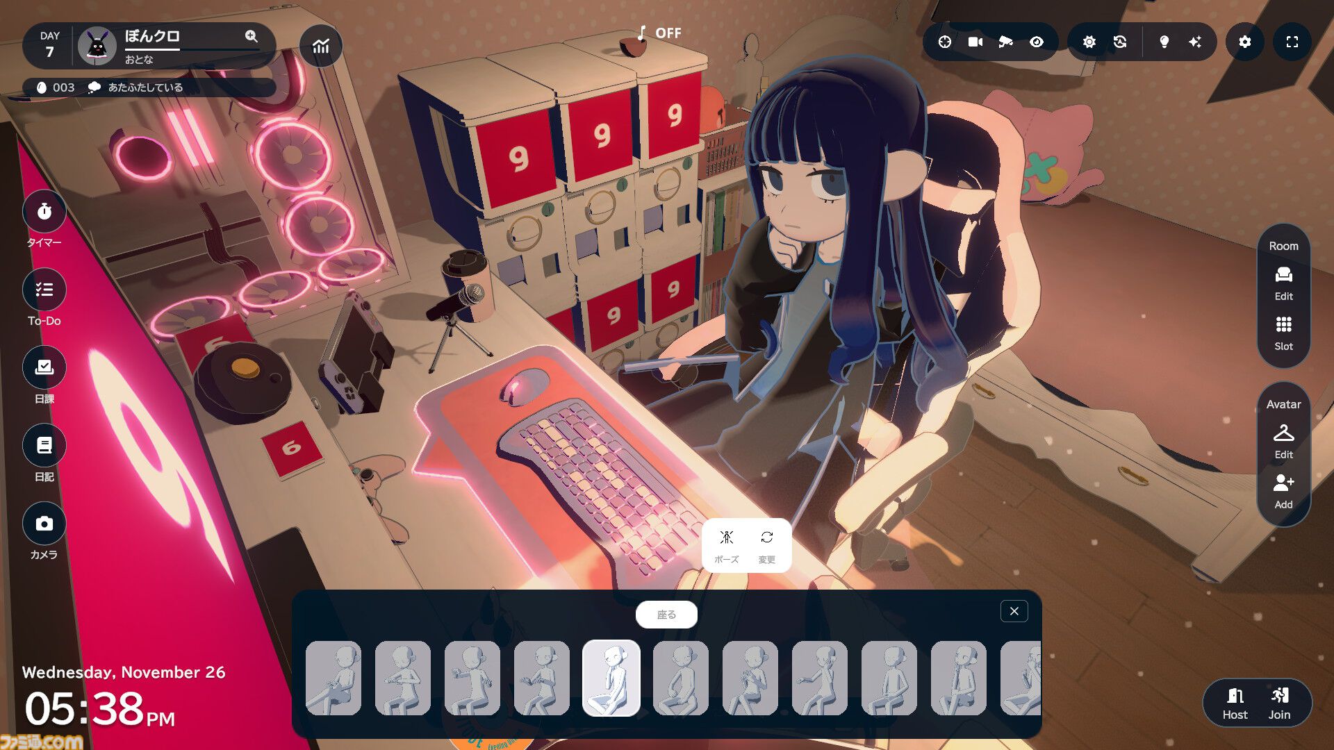 『gogh: Focus with Your Avatar』チルでかわいい「あなただけの作業空間」を作ろう。いまなら『超かぐや姫！』コラボアイテムも手に入る【とっておきインディー】