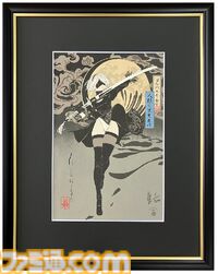 『ニーア オートマタ』2Bの浮世絵木版画が300部限定で2月27日より予約開始。人間国宝が手掛ける和紙を使い、職人の伝統技術で“ヨルハ二号B型”を描く