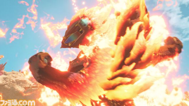 『モンハンストーリーズ3』ラオシャンロンが石化した状態で登場、フィールドの一部に。イブシマキヒコ、ナルハタタヒメの姿も。【モンハンフェスタ'26】