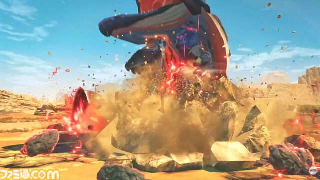 『モンハンストーリーズ3』ラオシャンロンが石化した状態で登場、フィールドの一部に。イブシマキヒコ、ナルハタタヒメの姿も。【モンハンフェスタ'26】