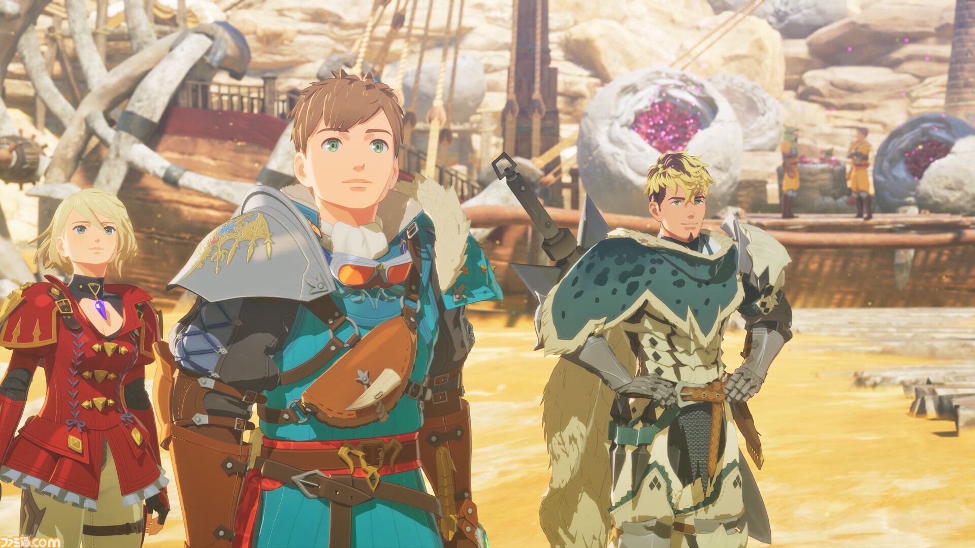 『モンハンストーリーズ3』ラオシャンロンが石化した状態で登場、フィールドの一部に。イブシマキヒコ、ナルハタタヒメの姿も。【モンハンフェスタ'26】