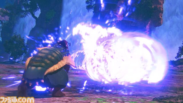 『モンハンストーリーズ3』ラオシャンロンが石化した状態で登場、フィールドの一部に。イブシマキヒコ、ナルハタタヒメの姿も。【モンハンフェスタ'26】