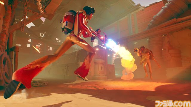 『ラストフラッグ』5対5のキャプチャー・ザ・フラッグ型シューター。1970年代ゲームショー風の世界で白熱対戦、4月14日にPC向けに発売