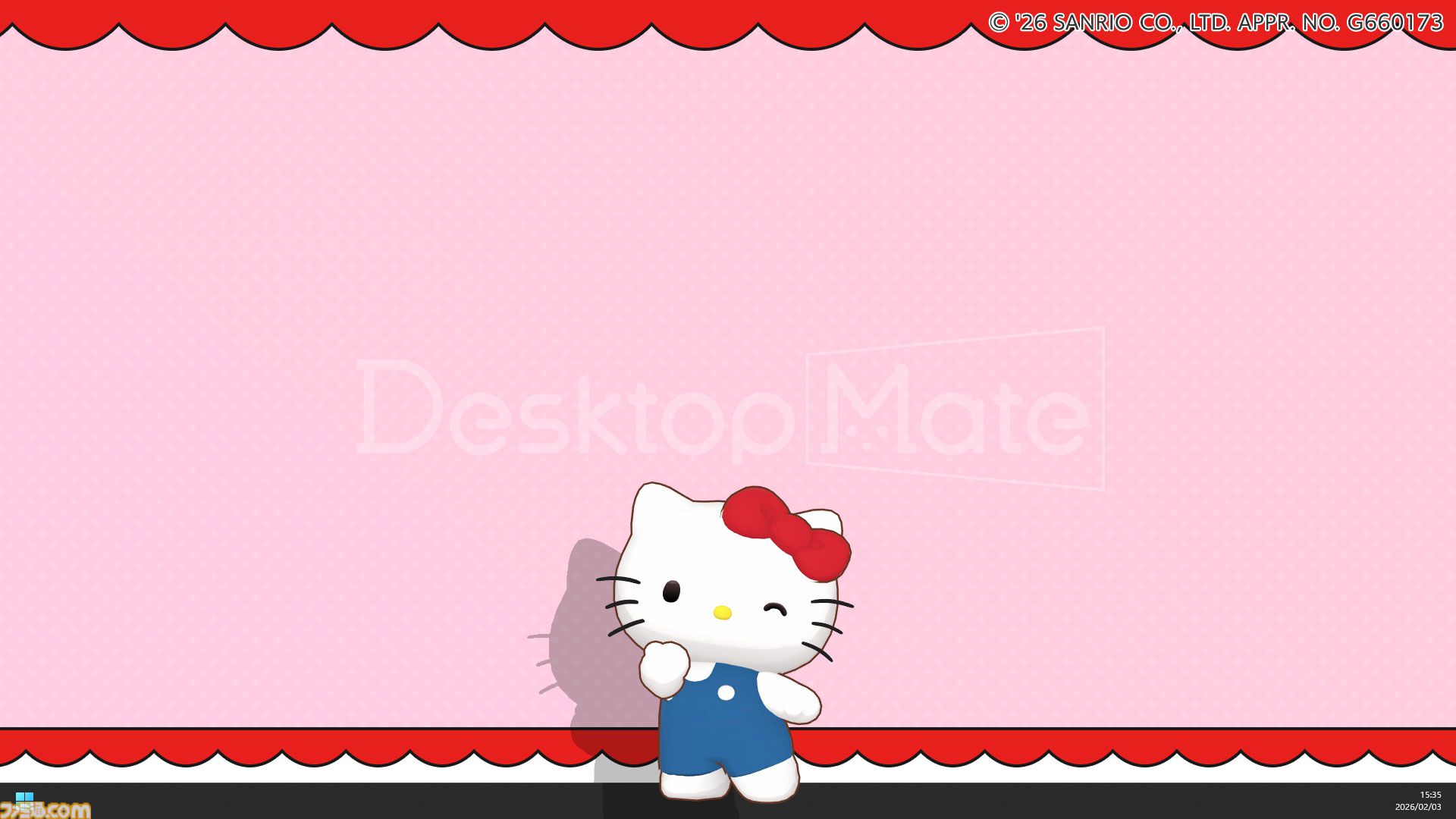 ハローキティたちサンリオキャラが『Desktop Mate』に登場。ポムポムプリン、シナモン、クロミたちもデスクトップ上で動き回る