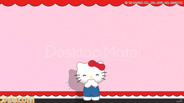 ハローキティたちサンリオキャラが『Desktop Mate』に登場。ポムポムプリン、シナモン、クロミたちもデスクトップ上で動き回る