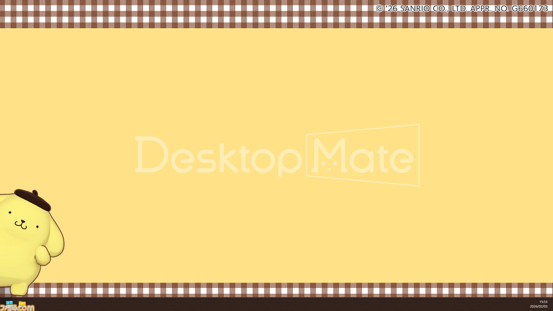 ハローキティたちサンリオキャラが『Desktop Mate』に登場。ポムポムプリン、シナモン、クロミたちもデスクトップ上で動き回る