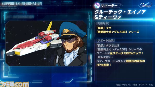 【Gジェネエターナル】限定URのガンダムAGE-2 ノーマル（支援型）、アセム・アスノが2月28日にガシャで実装。恒常URのAGE-1 ノーマルとフリットも登場