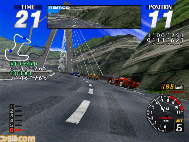 【アケアカ】『レイブレーサー』2月26日配信。『リッジレーサー』シリーズ第3弾として人気を博したアーケードレースゲーム