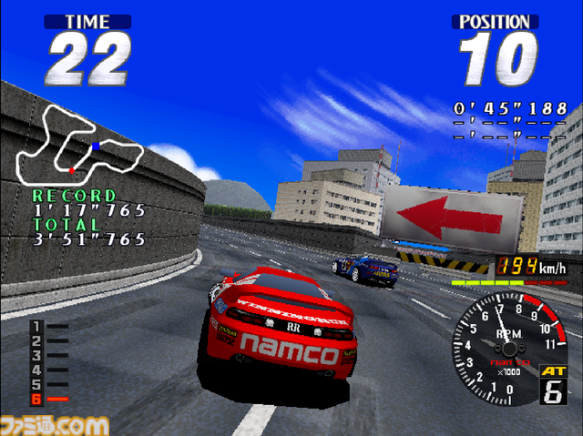 【アケアカ】『レイブレーサー』2月26日配信。『リッジレーサー』シリーズ第3弾として人気を博したアーケードレースゲーム