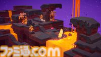『星のパーティータイム』新たな探索エリア“熔岩惑星”が公開。熔岩の河や複数の足場など、高低差のある立体的な地形が特徴
