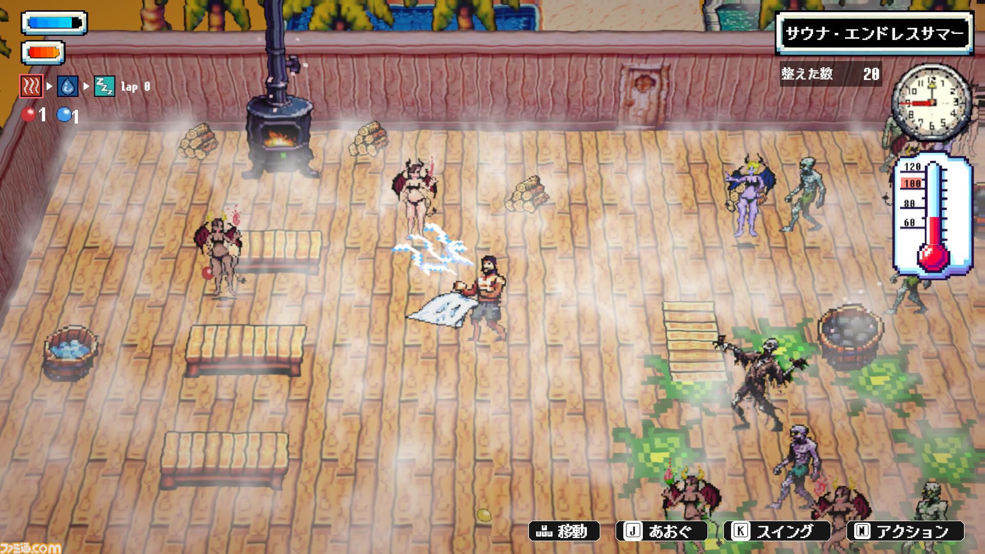 サウナでゾンビをととのえる『Sauna of the DEAD』体験版が配信。アウフグースやロウリュで魔界のサウナに熱波を巻き起こせ