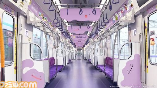 『ぽこ あ ポケモン』メタモンが半蔵門線をジャック。メタモン装飾の電車が本日（3/2）より運行。駅構内のさまざまな場所にも広告が展開