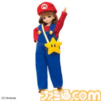リカちゃんがマリオ＆ピーチ姫コーデに。ピンクのドレスや冠、赤い帽子にオーバーオールも再現。タカラトミーから4月18日発売
