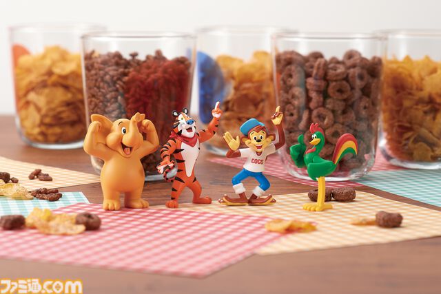 朝の定番“ケロッグ”のトニー・ザ・タイガー、メルビン、コニー、ココくんがフィギュア化。4月下旬よりガチャで発売