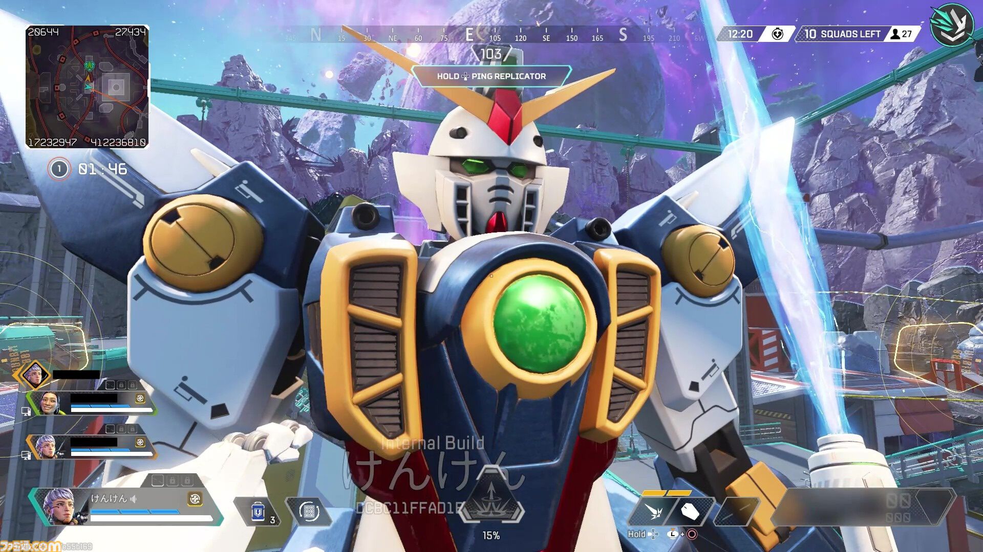 【Apex】『ガンダム』コラボを先行体験。バスターライフルの威力に驚愕、巨大ウイングガンダム像やビームサーベルに思わず熱中！