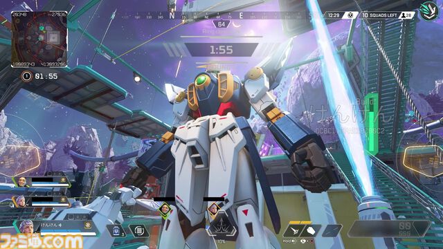 【Apex】『ガンダム』コラボを先行体験。バスターライフルの威力に驚愕、巨大ウイングガンダム像やビームサーベルに思わず熱中！