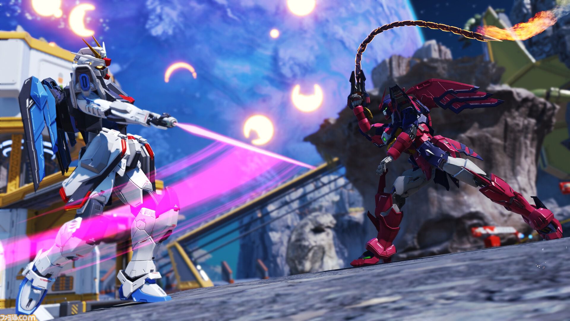 【Apex】『ガンダム』コラボを先行体験。バスターライフルの威力に驚愕、巨大ウイングガンダム像やビームサーベルに思わず熱中！