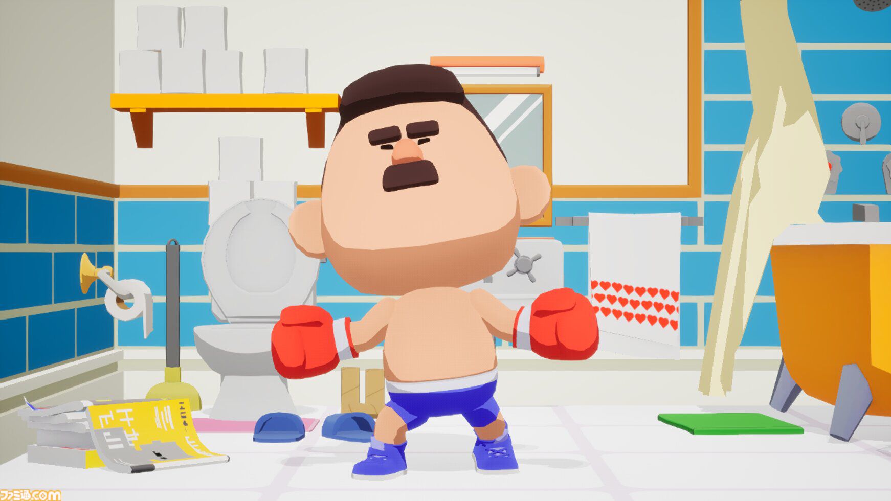 『ブロークス オン ブロックス！』全員“おじさん”の落とし合いバトル。最大6人がステージ上でぶつかり合い勝利を目指すパーティゲーム【本日発売】