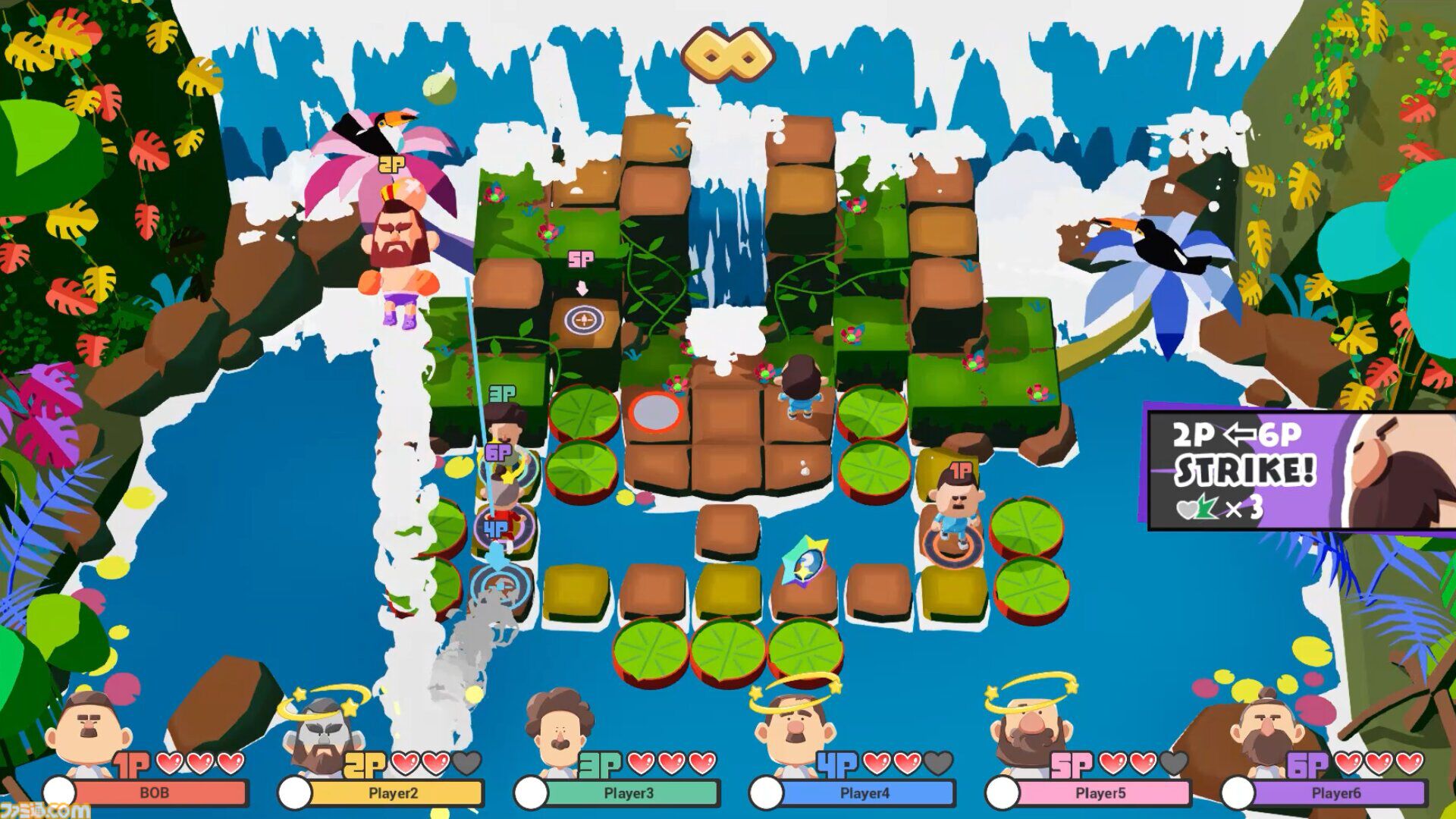 『ブロークス オン ブロックス！』全員“おじさん”の落とし合いバトル。最大6人がステージ上でぶつかり合い勝利を目指すパーティゲーム【本日発売】