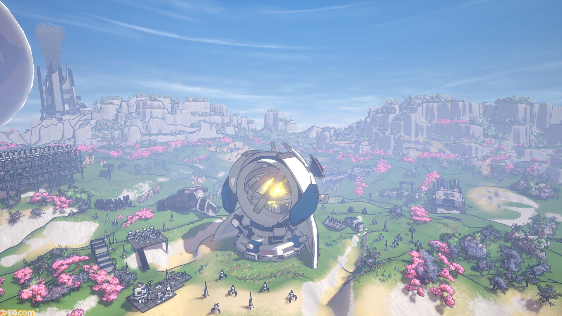 『Terra Taker』工場生産ラインを構築して惑星を再生するサバイバルクラフトゲーム。燃え盛るトルネードや溶岩地帯を制御し、居住可能な世界を目指す